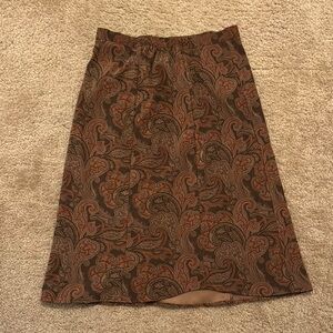 Brown paisley skirt